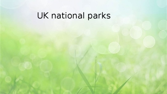 UK national parks  Украинцы Работу выполнила : Гончарова Ксения Дмитриевна Ученица 7 класса Новоприморской школы 