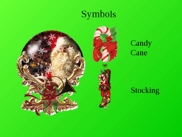 Symbo ls Candy Cane  Stocking