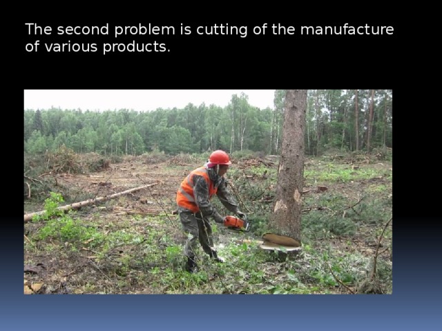 The second problem is cutting of the manufacture of various products. 