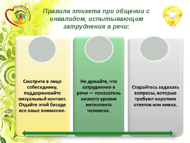 Правила этикета при общении с инвалидом, испытывающим затруднения в речи: 
