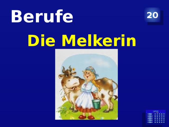Berufe 20 Die Melkerin