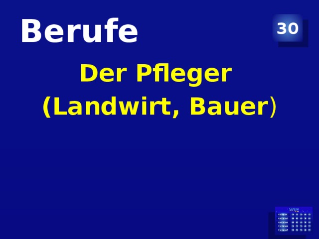 Berufe 30 Der Pfleger (Landwirt, Bauer )