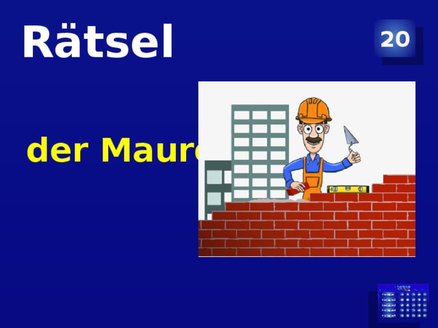 20 Rätsel der Maurer