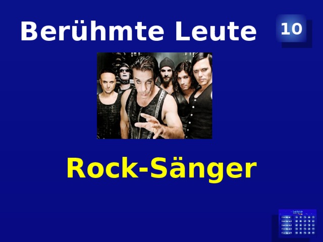 Berühmte Leute 10 Rock-Sänger