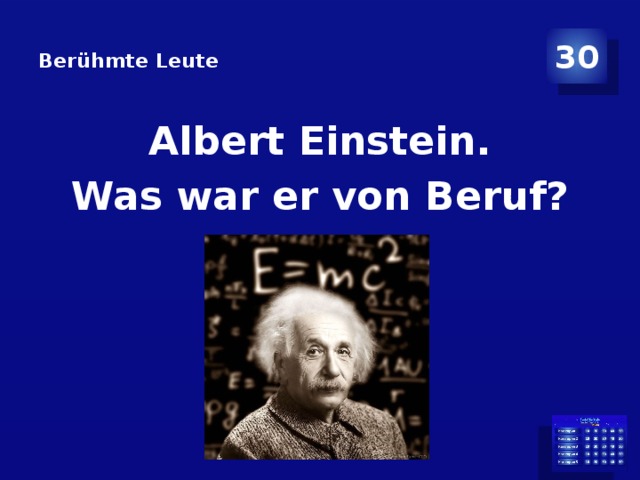 Berühmte Leute 30 Albert Einstein. Was war er von Beruf?