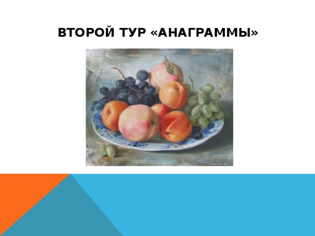 ВТОРОЙ ТУР «АНАГРАММЫ» 