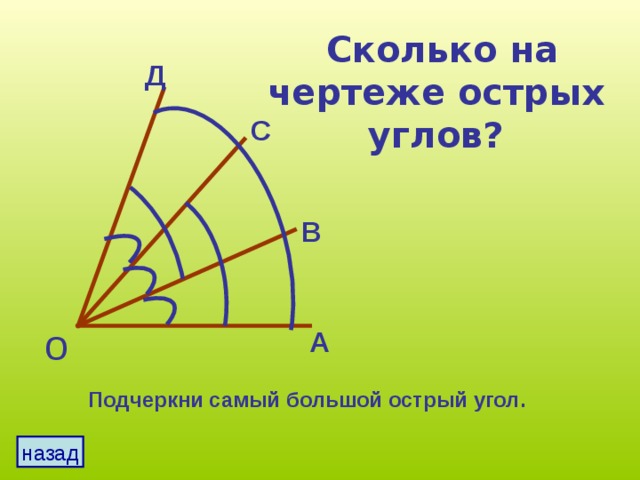 Сколько острых углов на рисунке 2 класс