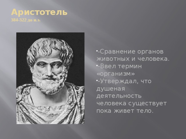 Аристотель  384-322 до н.э.