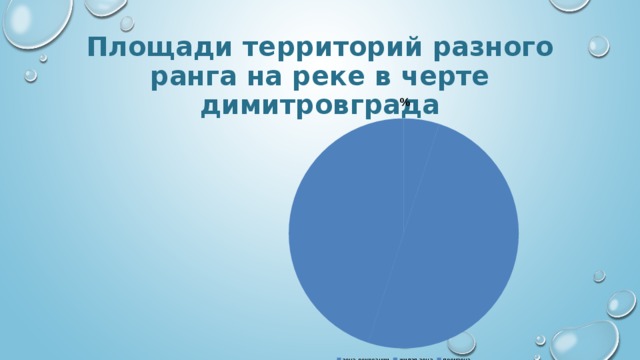 Площади территорий разного ранга на реке в черте димитровграда 