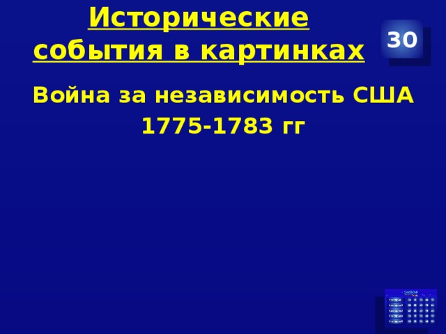 Исторические события в картинках 30 Война за независимость США 1775-1783 гг 