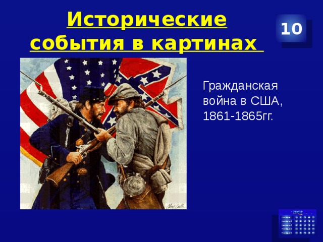 Исторические события в картинах 10 Гражданская война в США, 1861-1865гг. 