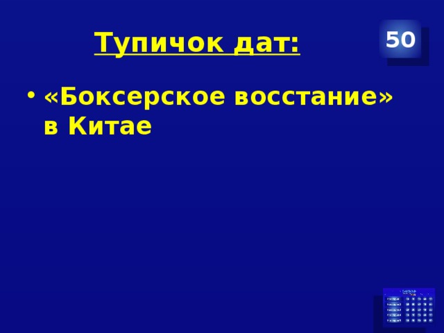 Тупичок дат: 50 «Боксерское восстание» в Китае
