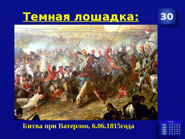 Темная лошадка: 30 Битва при Ватерлоо, 6.06.1815года