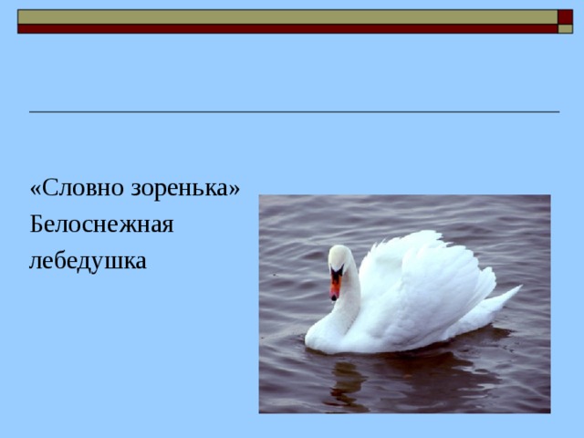 План стихотворения лебедушка