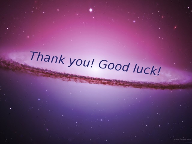Thank you! Good luck!