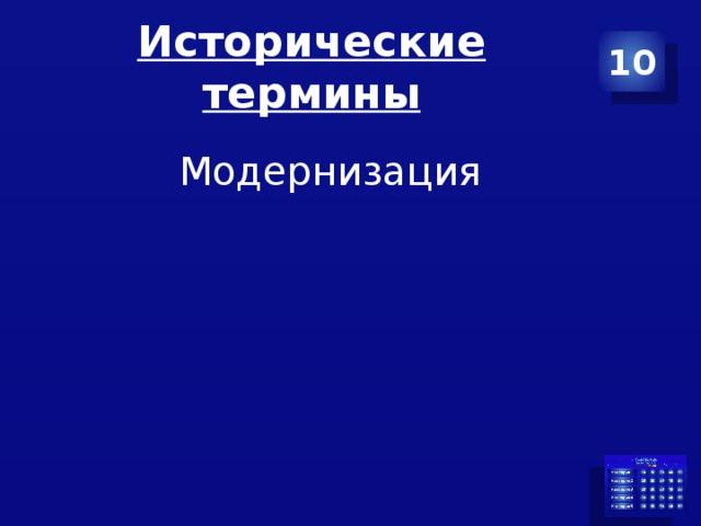 Исторические термины 10 Модернизация 