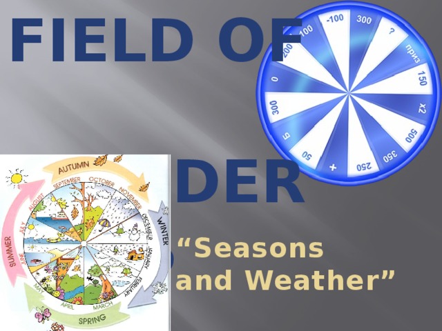 Field of  Wonders “ Seasons  and Weather” 