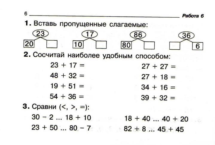 Дидактический материал - Проверочные работы по математике для 2 класса.