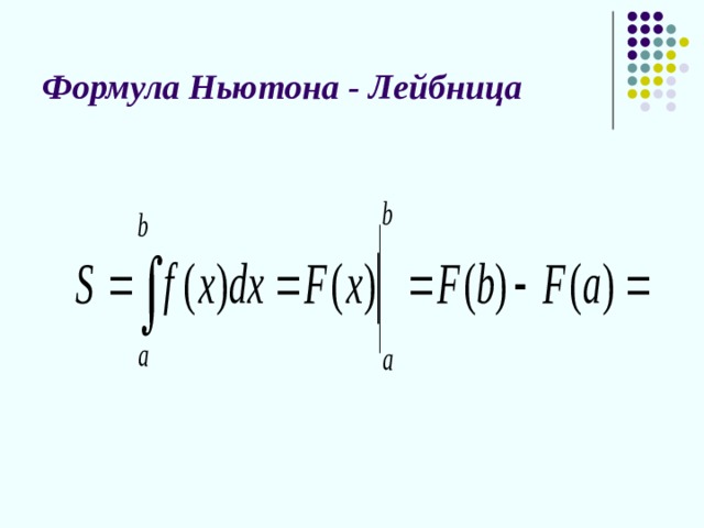 Формула Ньютона - Лейбница 