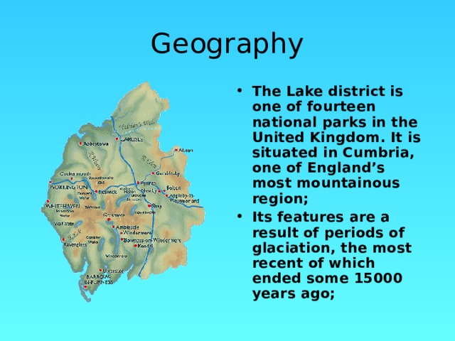 Lake district презентация на английском