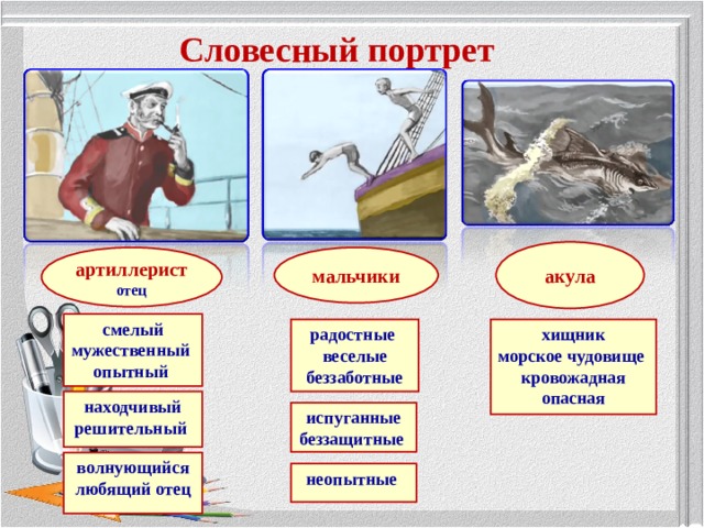 Сравни тексты рассказов акула и прыжок