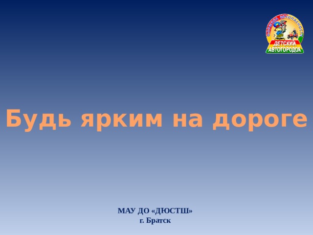 Будь ярким на дороге МАУ ДО «ДЮСТШ» г. Братск 