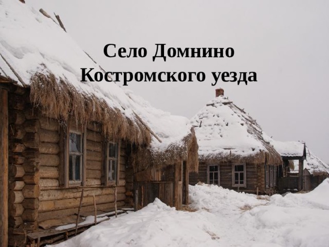 Село Домнино Костромского уезда 