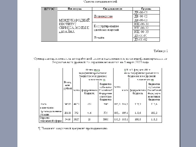 Создание таблиц в текстовом процессоре ms word возможно в режиме тест