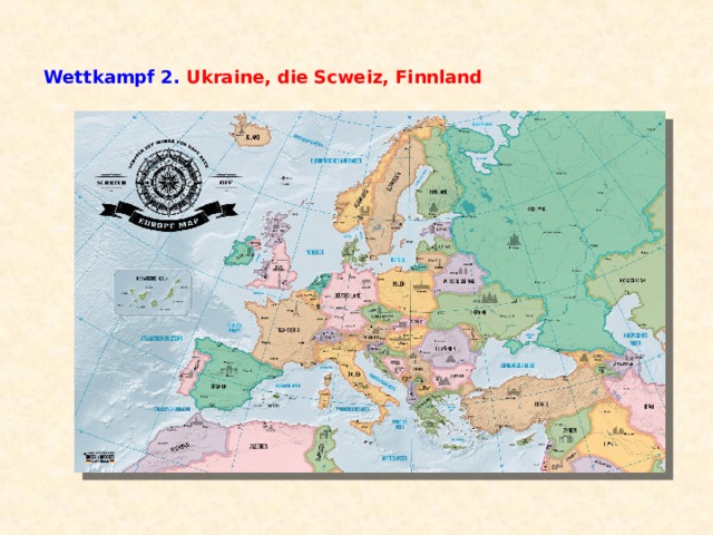 Wettkampf 2 .  Ukraine, die Scweiz, Finnland