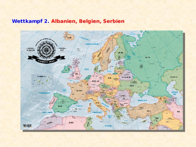 Wettkampf 2 .  Albanien, Belgien, Serbien