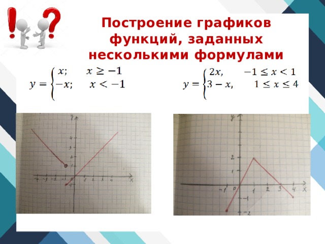 Построение графиков функций, заданных несколькими формулами