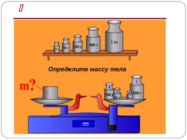  Определите массу тела  