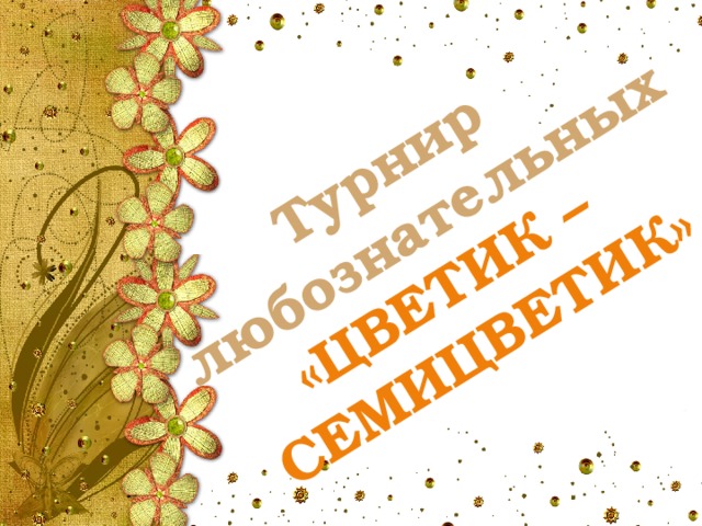 Турнир любознательных «Цветик –  семицветик» 