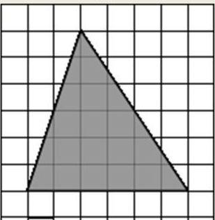 На бумаге в клетку нарисовали треугольник длина стороны клетки 3 условных единиц найдите площадь