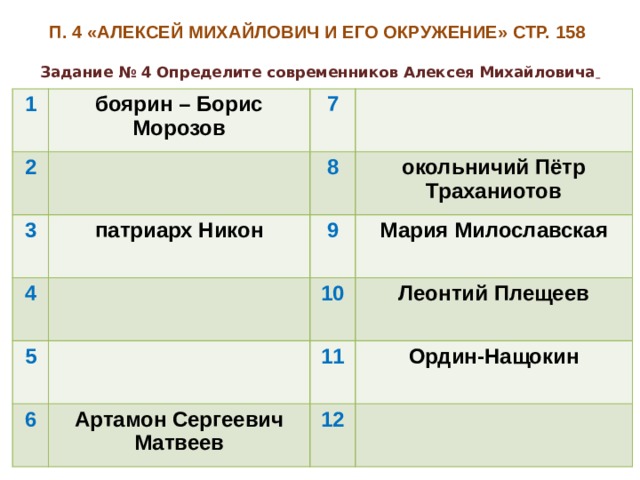 Определите современников