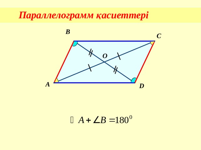 В параллелограмме есть два равных угла рисунок