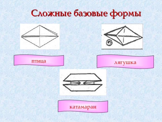 Базовая форма катамаран оригами схема