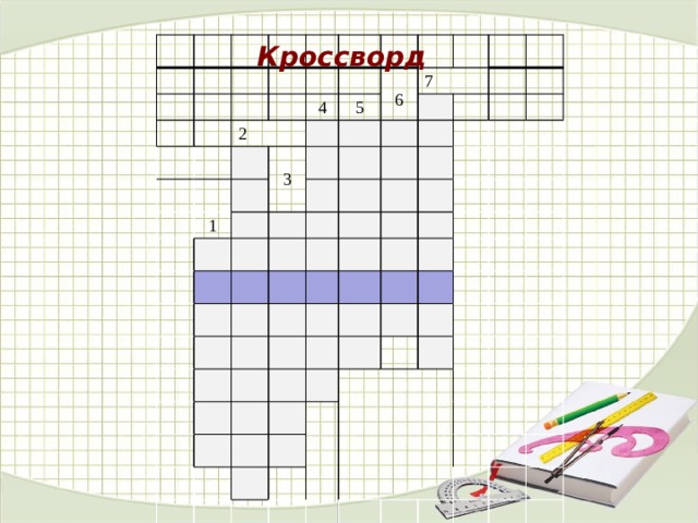 Кроссворд 2 4 5 1 6 7 3 