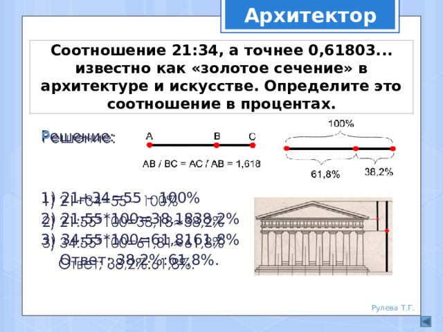 21 пропорции