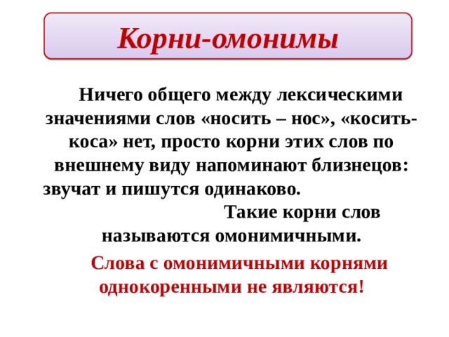 Значение слова корень. Омонимичные корни. Слова с омонимичными корнями примеры. Омонимичные корни примеры. Примеры с омонимичные корни примеры.