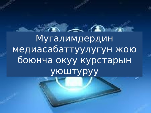 Мугалимдердин медиасабаттуулугун жою боюнча окуу курстарын уюштуруу 