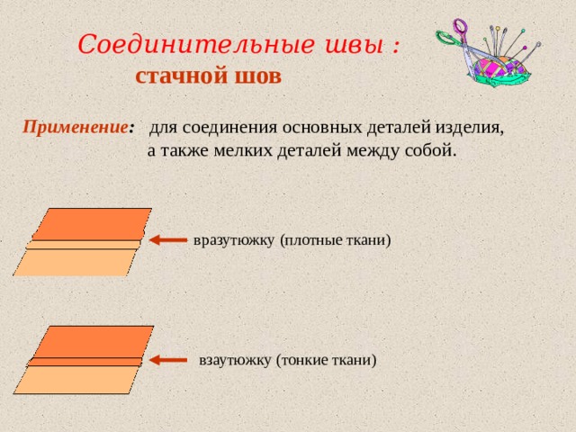 Характеристика машинных швов