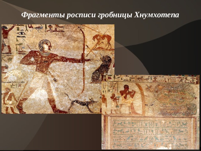 Фрагменты росписи гробницы Хнумхотепа    