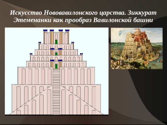 Искусство Нововавилонского царства. Зиккурат Этеменанки как прообраз Вавилонской башни 