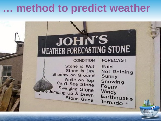 … method to predict weather 