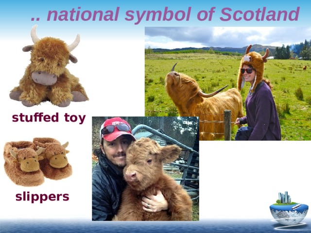 .. national symbol of Scotland stuffed toy slippers 
