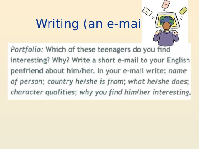 Writing (an e-mail) 