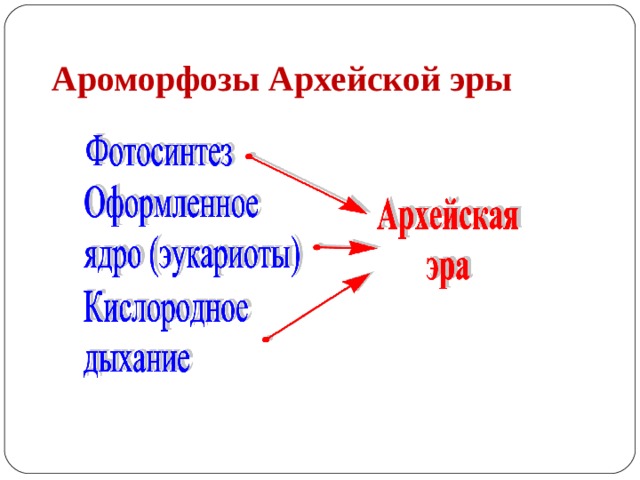  Ароморфозы Архейской эры 