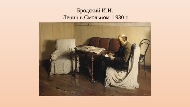 Бродский И.И.  Ленин в Смольном. 1930 г. 
