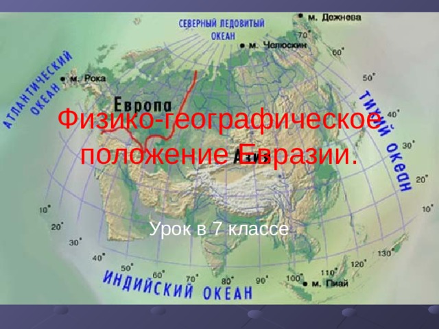 Географическое положение евразии 7 класс по плану кратко